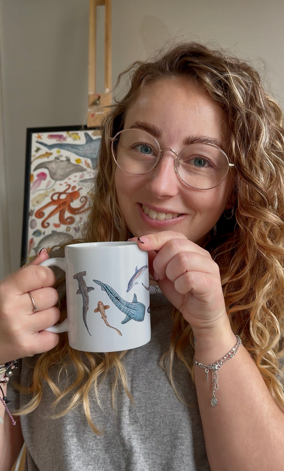 Watercolour Sea Life Mug
