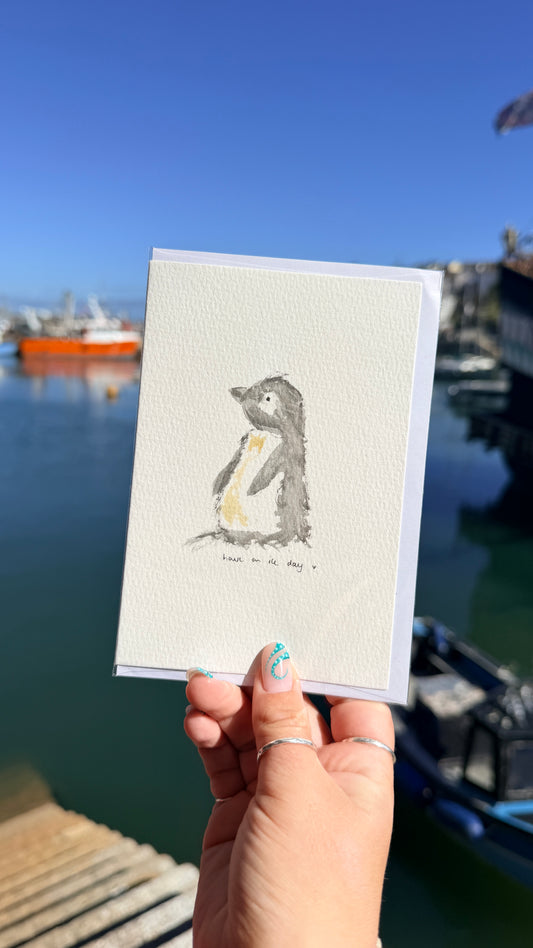 Have An Ice Day Watercolour Card
