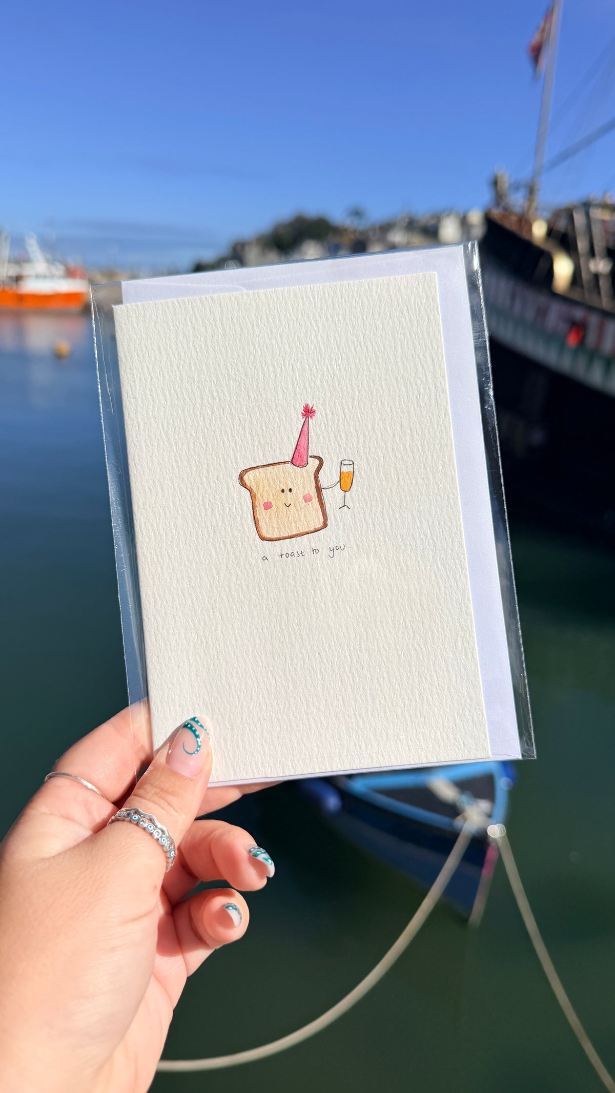 A Toast To You Watercolour Card
