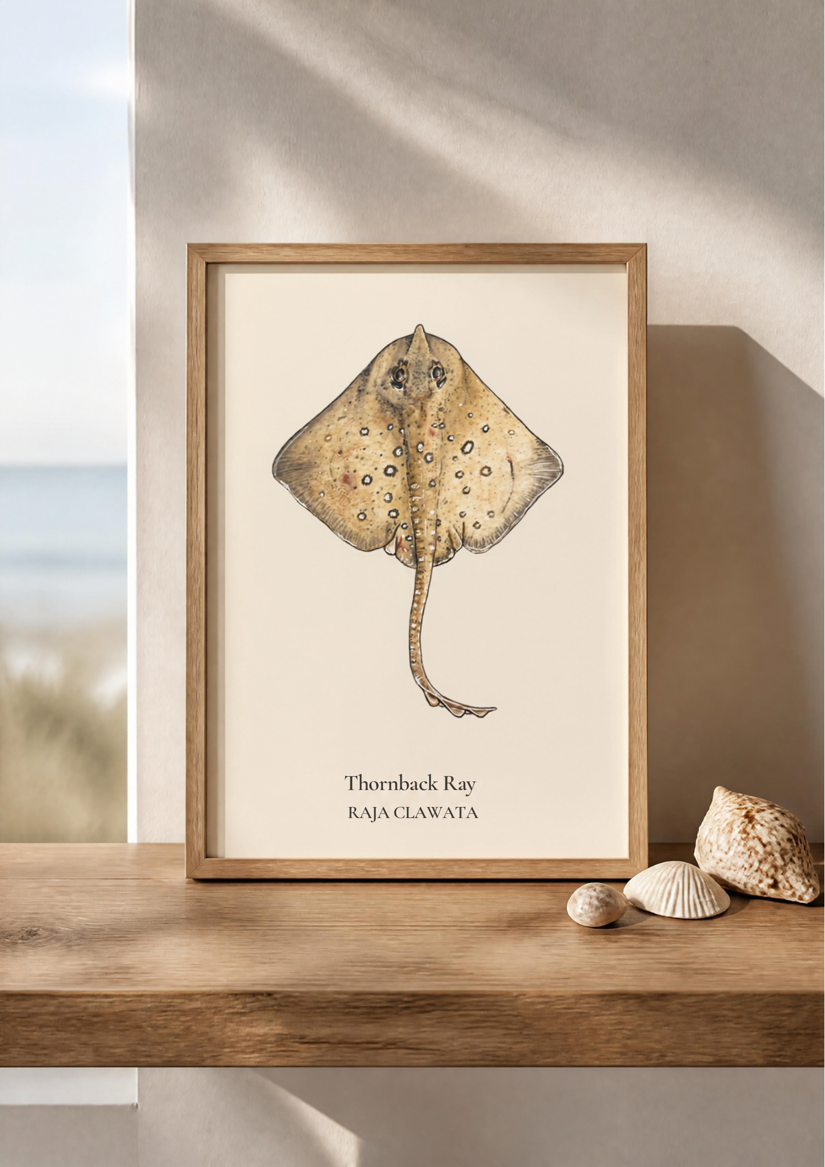 Thornback Ray Fine Art Watercolour Print