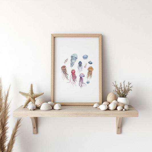 Jellyfish Fine Art Watercolour Print