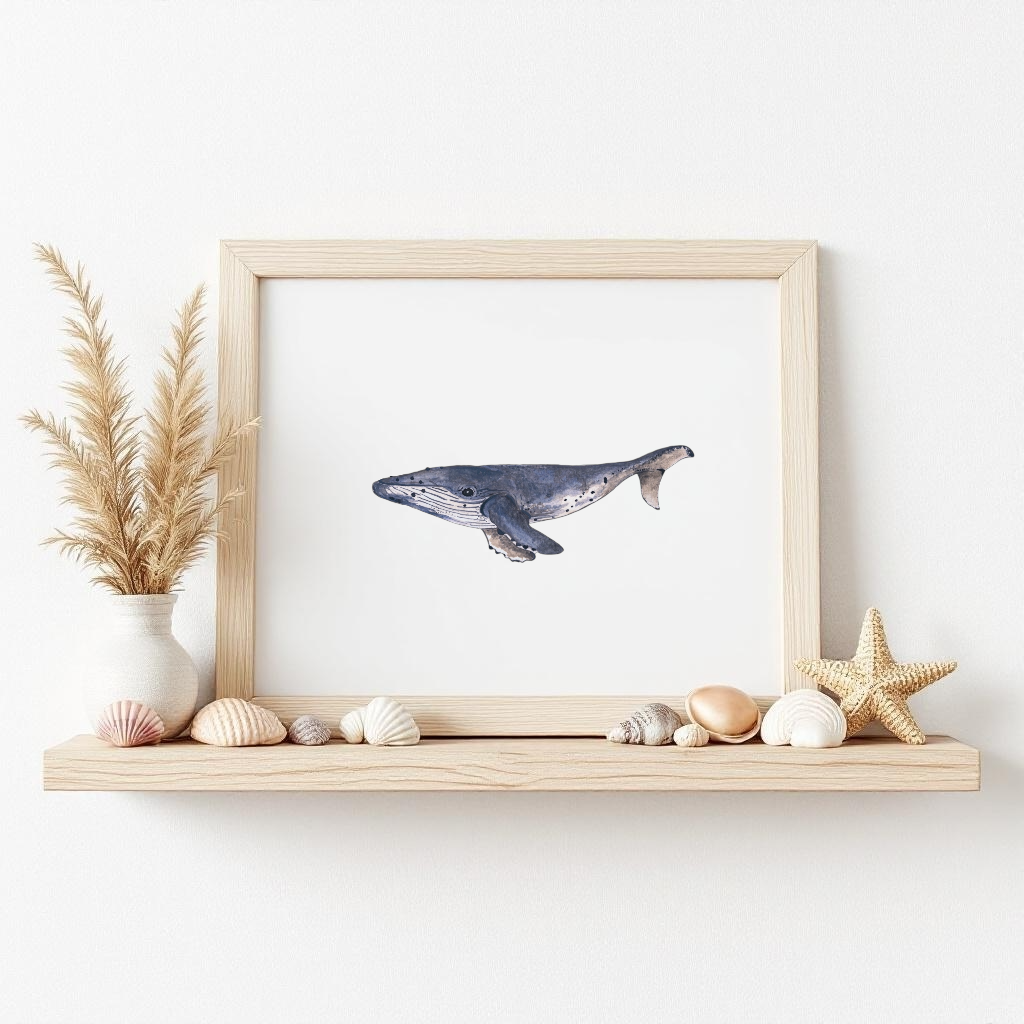 Humpback Whale Fine Art Watercolour Print